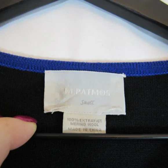 M. Patmos Cobalt Blue Knit Wool Stretch Pullover Dress - Picture 5 of 14